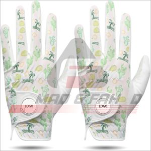 Guantes de Golf de Cuero Personalizados de Fábrica para Golfistas Zurdos, Marcador de Pelota, Transpirables, Suaves, con Agarre para Todo Clima y Patrón Impreso - Product Image 2