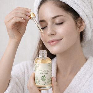 Sérum Visage Bio aux Herbes Rose Aloès Vera Vitamine C Arbre à Thé - Formule Anti-Âge Hydratante Sans Huile pour Tous Types de Peau - Vrac - Product Image 2