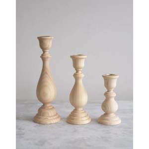 Support à bougie en bois élégant Décoration intérieure avec bougeoirs Lanternes Pots à bougies - Product Image 4