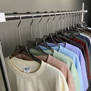 T-shirt décontracté pour homme, col rond, manches courtes, tricoté, 100% coton, coupe classique, couleur unie - Product Image 5