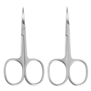 Tijeras de Belleza Rectas de Acero Inoxidable de Alta Calidad, Hoja Afilada para el Cuidado de Cejas y Cutículas - Product Image 1