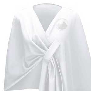 Jack <b>and</b> Jill Adult White <b>Shawl</b> <b>Wrap</b> Soft Lightweight Elegant Fashion Scarf Formal Casual Party Wear Women Stylish Accessor - Product Image 3