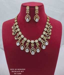 18K Gold Plated Emerald Green Teardrop Gemstone Cubic Zirconia Choker Necklace and Earrings <b>Set</b> for Women Wedding Zinc Alloy - Product Image 4