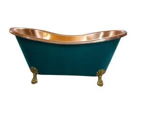 Bañera Ovalada Independiente de Cobre Bold Blossom con Patas de Gato, Estilo Lujoso, Metal Duradero para Adultos - Product Image 5
