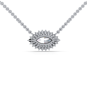 IGI Certified Lab Grown Diamond Marquise Cut Double Halo Pendant in 9K White / Yellow & Rose Gold Luxury <b>Cluster</b> Design - Product Image 3