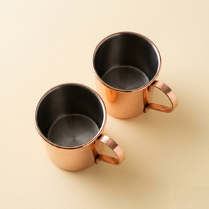 Juego de tazas Moscow Mule de cobre puro 100% hecho a mano de alta calidad, taza de cobre sólido vintage para cócteles, cerveza y salud ayurvédica - Product Image 1