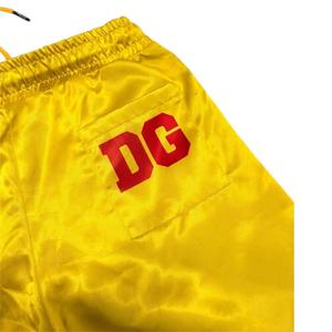 DGC Yellow Men's Satin Shorts Screen printed Back Logo Casual Summer Wear - Product Image 5