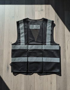 Vêtement de sécurité réfléchissant multi-poches, gilet de chantier haute visibilité, gilet réfléchissant pour la conduite, veste de sécurité routière, gilet de sécurité avec logo personnalisé - Product Image 4