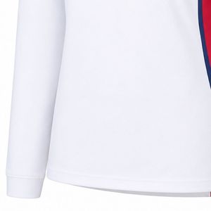 Maillot de rugby blanc à manches longues et fermeture éclair pour femme – Tenue de sport athlétique, uniforme d'équipe, vêtement d'entraînement, équipement de jeu en extérieur, performance - Product Image 6