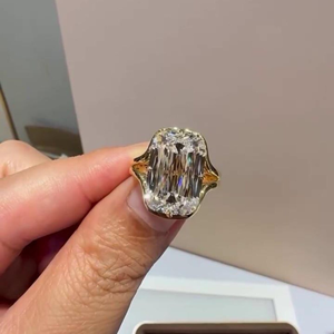 Vintage Style 5CT Criss Cut Lab <b>Diamond</b> Engagement <b>Ring</b> and wedding <b>ring</b> for her - Product Image 6