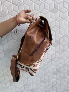 Nouveauté 2026 : Sac à dos en cuir véritable fait main, jacquard, multi-usages, unisexe, vente en gros, produit en vrac - Product Image 3