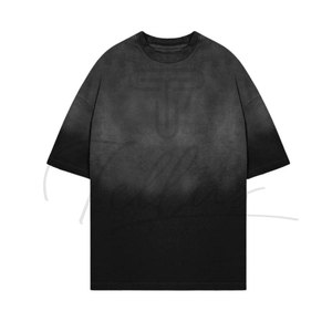 Camiseta de Alta Calidad para Hombre, Corte Regular, Estilo Vintage, Efecto Desgastado por el Sol, Cuello Redondo, Hombros Caídos, con Logotipo Personalizado, 100% Algodón, OEM - Product Image 5