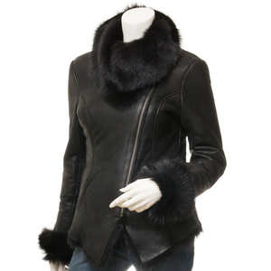 Chaquetas de Piel de Oveja Acolchada para Mujer, de Alta Calidad, Transpirables, Ecológicas, Estilo Europeo, Color Personalizado - Product Image 1