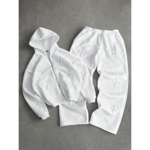 Chándal Informal de Algodón para Hombre, Diseño Liso de Color Sólido, Corte Holgado, Ropa Cómoda para Actividades al Aire Libre - Product Image 1