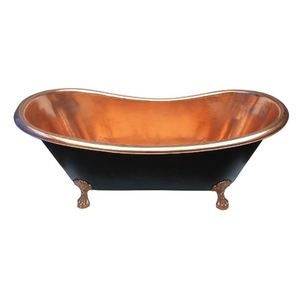 Style Metal <b>Bath</b> Barrel Without Lid Durable Adult BATHING Tubs Freestanding Oval Copper Bathtub Industrial - Product Image 4