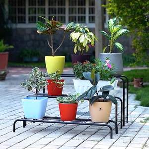Support de plantes décoratif en métal pour intérieur et extérieur, présentoir de pots de fleurs, balcon, jardin, décoration de la maison, moderne, résistant à la rouille, de qualité supérieure, organisateur - Product Image 6