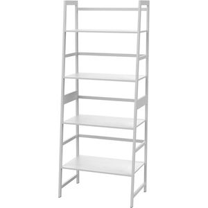 Libreria a Scala WTZ a 4 Ripiani Bianca MC 801, Elegante Scaffale 801 per Camera da Letto, Soggiorno, Ufficio - Product Image 1