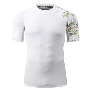 T-shirt de compression athlétique pour homme, Rash Guard à manches courtes, protection UV, personnalisation de marque OEM - Product Image 1