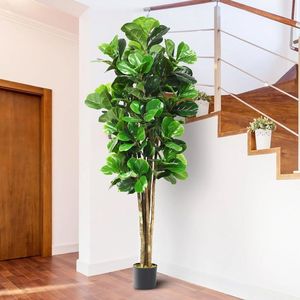 Piante verdi artificiali e vasi da fiori decorativi per interni ed esterni 6ft e per la casa di alberi artificiali per interni/esterni - Product Image 1