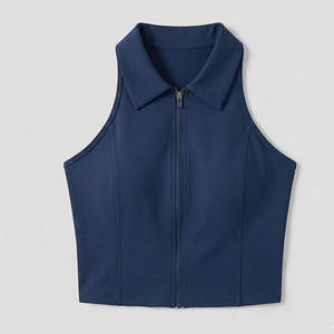 Nouveauté 2026 : Débardeur de sport grande taille pour femme, soutien élevé, col montant, imperméable et respirant, en tissu Spandex/Nylon - Product Image 2