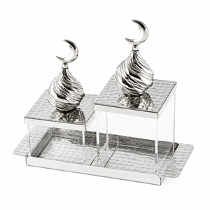ชุดเหยือกแก้วสไตล์ตะวันออกกลางพร้อมฝาโดมสีทองสุดหรู สำหรับโรงแรม - Product Image 4
