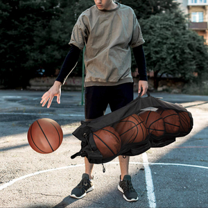 Sac à dos de basketball grande capacité pour équipement et ballons, sac de sport en maille pour football avec deux poches frontales pour accessoires, sac à ballons de football - Product Image 2