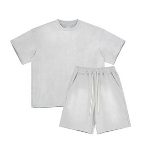 New Arrival 2026 Oversized 2 Piece T shirt and Shorts <b>Set</b> Custom Made 360 Grams 100% Cotton Acid Wash Summer <b>set</b> For Unisex - Product Image 6