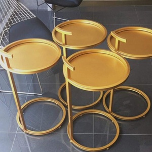 ถาดวางบนโต๊ะบาร์อะลูมิเนียมหล่อขึ้นรูป ดีไซน์ทันสมัย ขอบยกสูง ฐานทรงเพรียวบาง โครงวงกลม แข็งแรง ทนทาน สวยงาม เหมาะสำหรับเสิร์ฟ - Product Image 6