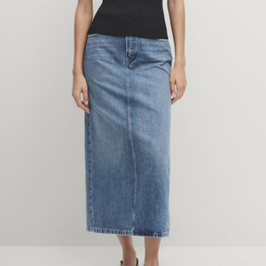 Wholesale Fashion Women's New Design Vintage Classic Women Long Blue Jeans Skirt Women Denim Jean Skirts for Ladies - Product Image 1