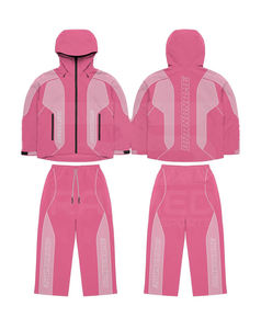 Chándal cortavientos 100% nailon en diferentes colores, pantalón y chaqueta con capucha, líneas reflectantes, chándal cortavientos para hombre. - Product Image 6