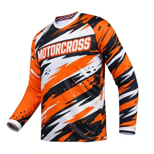 Camiseta de Motocross Personalizada para Hombre, Transpirable, Ligera, de Poliéster, Jersey de Motocicleta OEM - Product Image 3