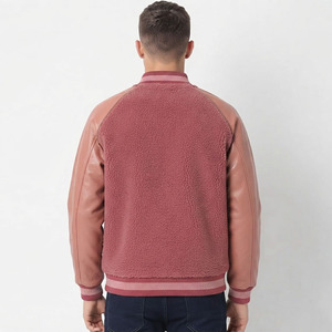 Hot Sales <b>Men</b>’s Varsity <b>Jacket</b> with Snap Button Closure Classic Two Tone Design Soft Comfortable Fabric Casual Streetwear <b>Jacket</b> - Product Image 4