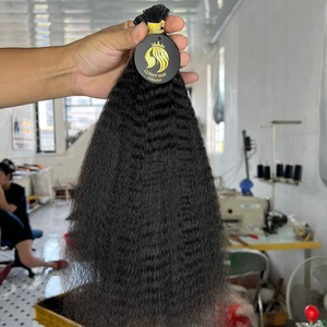 ผมต่อแบบ I-Tip เนื้อผมหยิกตรงธรรมชาติ สีดำธรรมชาติ แบบ Yaki  ปลายผมเคราติน ต่อเนียนไร้รอยต่อ - Product Image 2