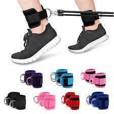 Misha Sports Custom 2026 Design <b>Ankle</b> Strap Unisex Neoprene Padding Metal Rings Black Hook and Loop Heavyduty <b>Ankle</b> Strap - Product Image 3