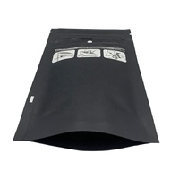 Sacs en aluminium noir mat, emballage en sachet refermable, sachets en mylar résistants aux enfants avec fermeture éclair