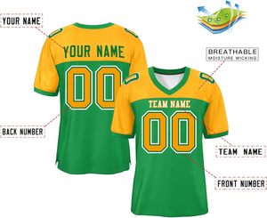ผู้ผลิตเสื้ออเมริกันฟุตบอลระดับพรีเมียม ผ้ายืดผสมสแปนเด็กซ์ พิมพ์ลาย DTF ระบายอากาศได้ดี ซับเหงื่อ ชุดทีม - Product Image 4