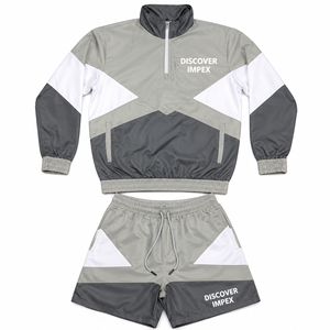 Survêtement décontracté d'été pour homme avec capuche, coupe-vent grande taille, séchage rapide, résistant au vent, léger, respirant, couleur unie, logo personnalisé - Product Image 3