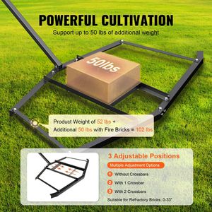 Grada de arrastre de acero Q235 para entrada de vehículos, 76.57 pulgadas de ancho, remolcable, con barras ajustables, soporta 50 libras para motocicletas - Product Image 4