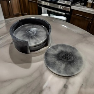 Modern Elegant Design Handmade <b>Epoxy</b> Coasters Set Classic Style <b>Resin</b> Custom Logo Best Wholesale Price for Housewarming Gifts - Product Image 2