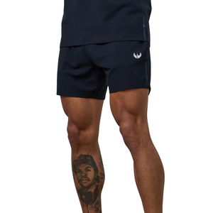 Shorts de sport décontractés pour hommes en jersey bleu marine – Idéal pour la course, l'entraînement et les activités estivales - Product Image 1
