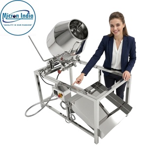 Industrial Automatic Stainless Steel Powder Coating Drum Machine Blower Motor 100kg/hr Capacity 440V Plastic Uniform Mixing - Product Image 3