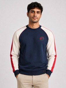 <b>Men's</b> Slim Fit Sweatshirt Crew Neck Stretch Cotton Blend Long Sleeve Casual <b>Pullover</b> Smart Casual Athletic Gym Comfortable Light - Product Image 1