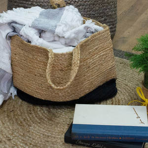 Natural Fiber Hand-<b>Woven</b> Jute/Sisal Decorative <b>Basket</b> Home Storage Organizing <b>Woven</b> <b>Baskets</b> for Home Decor - Product Image 1