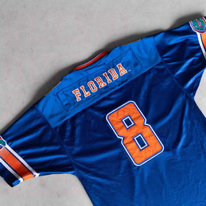 เสื้อเจอร์ซีย์อเมริกันฟุตบอลแบบตาข่ายทรงครอปสั้นพิมพ์ลายแบบซับลิเมชั่นเต็มตัว ออกแบบเองได้ตามสั่ง ขายส่ง ระบายอากาศได้ดี แห้งเร็ว สไตล์เรโทร - Product Image 4