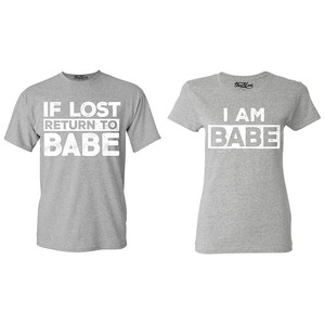 Camiseta de Pareja con Estampado Gráfico Divertido Personalizado OEM, Unisex, de Algodón, Cuello Redondo, Manga Corta, Conjuntos Combinados Estampados, Camiseta para Enamorados - Product Image 3