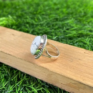 Bague en argent sterling 925 avec pierre dendrite, pierre précieuse naturelle, bijoux bohèmes pour femmes - Product Image 5