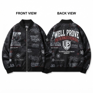 Chaqueta Bomber Marrón con Logotipo Personalizado, 350 GSM, Tela Premium de Poliéster/Nailon, Transpirable, Mangas con Paneles para Invierno - Product Image 2