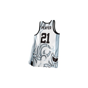 Ensemble de maillots de basket-ball personnalisés par sublimation, 100% polyester, sans manches, uniforme à séchage rapide, vêtements d'équipe pour adultes - Product Image 3