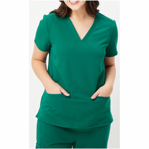 <b>scrubs</b> uniforms sets Stand collar short sleeve Hospital <b>Scrubs</b> Suit <b>Tops</b> Nursing Sets Medical Hospital Uniforms for Women - Product Image 1