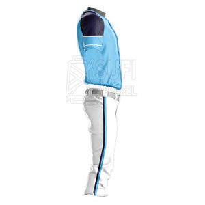 Uniforme de Béisbol Transpirable y Absorbente de Humedad, Fabricado en Fábrica con Material 100% Poliéster, con Diseño de Logotipo y Color Personalizados - Product Image 3